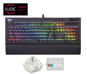 Thermaltake offers Cherry MX Speed RGB Silver keys on their mechanical keyboards