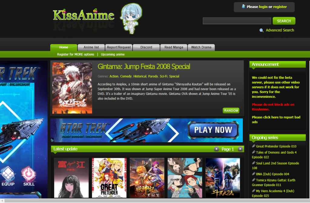 Kissanime.ru for High Speed FTP anime downloads